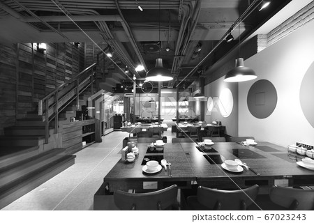 Restaurant interior, table, dining table, restaurant space 67023243