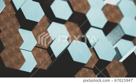 Background of hexagons illuminated by colored Background of hexagons illuminated by colored 67023947