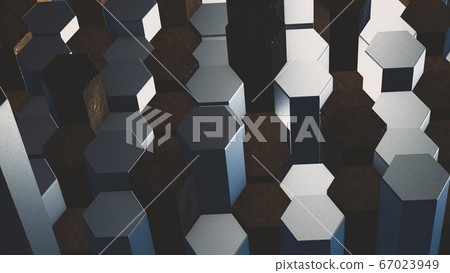 Background of hexagons illuminated by colored Background of hexagons illuminated by colored 67023949