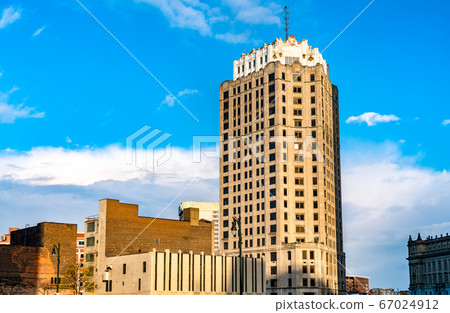 Historic buildings in Downtown Detroit, Michigan 67024912