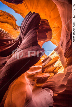 Amazing sandstone formations in Antelope Canyon, Arizona, USA 67025197