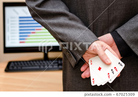 businessamen with aces in the sleeve businessamen with aces in the sleeve 67025309
