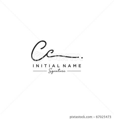 Letter CC Signature Logo Template Vector 67025473