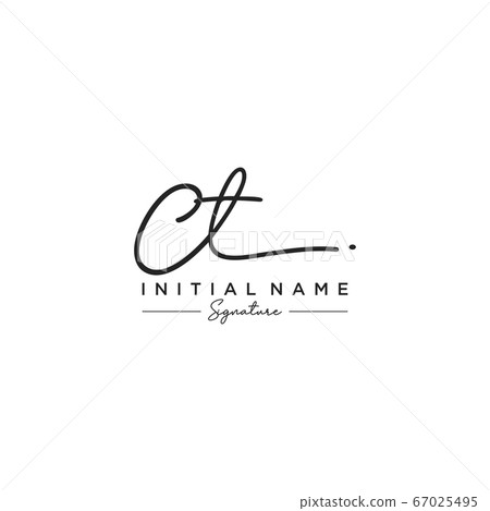 Letter CT Signature Logo Template Vector Letter CT Signature Logo Template Vector 67025495