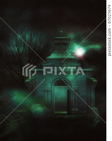3d Crypt in the forest - Stock Illustration [67025674] - PIXTA