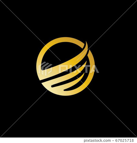 Wing bird gold falcon logo vector 67025718
