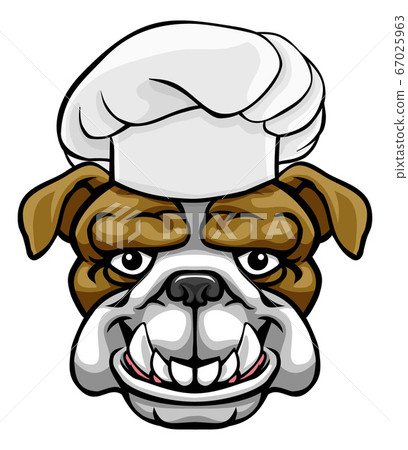 Bulldog Chef Mascot Cartoon Character 67025963