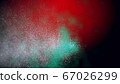Multi-colored flying particles. 3d illustration 67026299