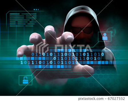 Hacker stealing personal information Hacker stealing personal information 67027332