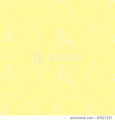 Watercolor seamless pattern with lemons on the white background. Vector illustration. Hand drawn background. Watercolor seamless pattern with lemons on the white background. Vector illustration. Hand drawn background. 67027757