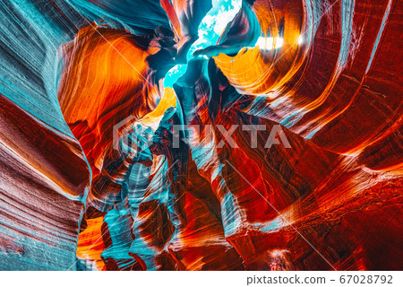 Antelope Canyon is a slot canyon in the American 67028792