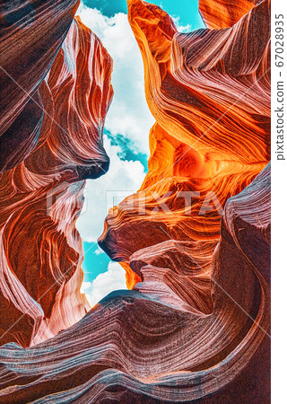 Antelope Canyon is a slot canyon in the American 67028935