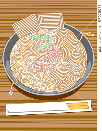 Tonkotsu Ramen Maze Japanese Food Noodles 67029081