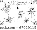 Halloween hand drawn cobweb 67029115