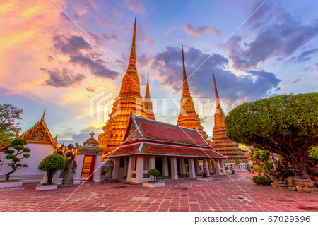 Wat Pho Temple or Wat Phra Chetuphon in Bangkok 67029396