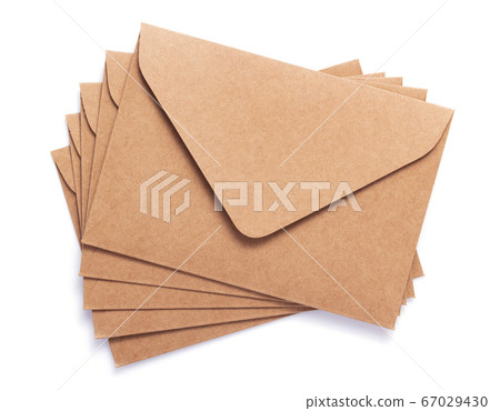 cardboard postal envelope on white background cardboard postal envelope on white background 67029430