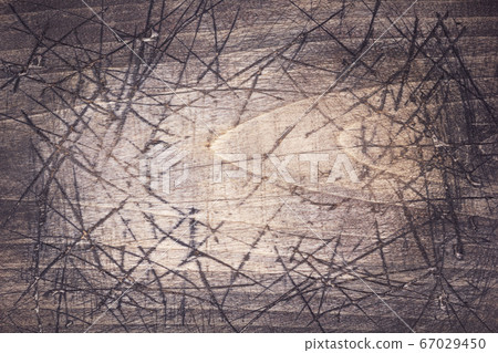 scratched wooden board background texture 67029450