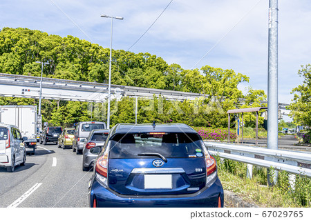 Suburban traffic image Suburban traffic image 67029765