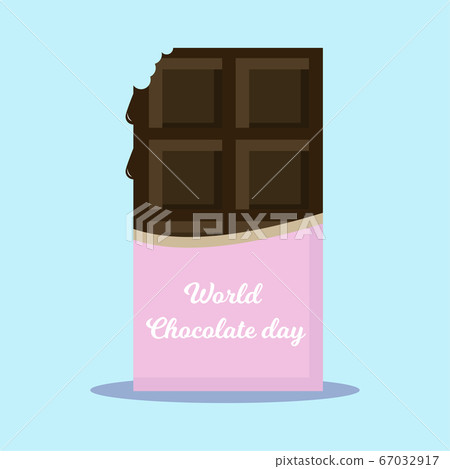 World chocolate day. Bitten chocolate bar World chocolate day. Bitten chocolate bar 67032917