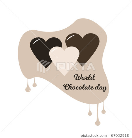World chocolate day. Chocolate hearts World chocolate day. Chocolate hearts 67032918