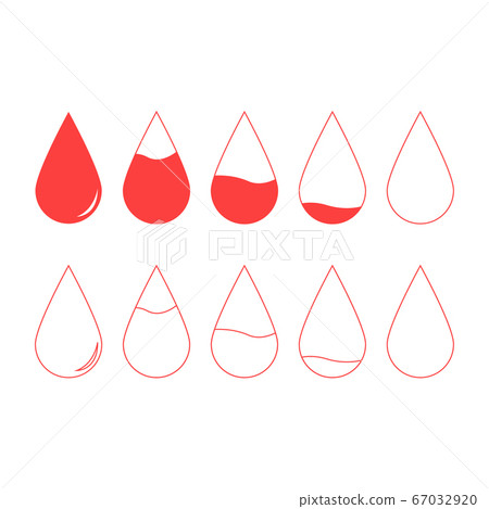 Scale with menstrual drops isolated set. For Scale with menstrual drops isolated set. For 67032920