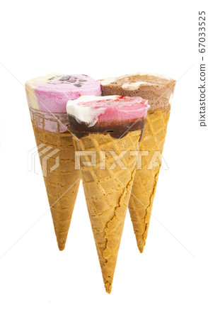 ice cream in a waffle cup ice cream in a waffle cup 67033525