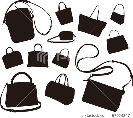 品牌袋剪影素材零件玫瑰收集矢量 67034247