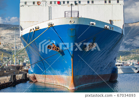 Container ship in sea port 67034893