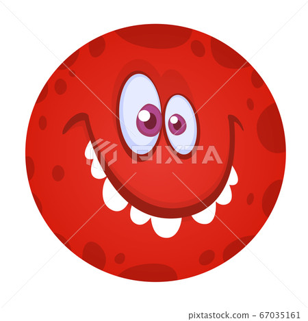 Funny cartoon monster face. Vector monster avatar Funny cartoon monster face. Vector monster avatar 67035161