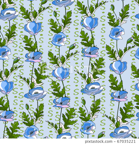 Abstract poppy seamless pattern for textile design. Floral seamless vector pattern. Graphic modern pattern. Vector illustration background. Vector design print template. Seamless vector texture Abstract poppy seamless pattern for textile design. Floral seamless vector pattern. Graphic modern pattern. Vector illustration background. Vector design print template. Seamless vector texture 67035221