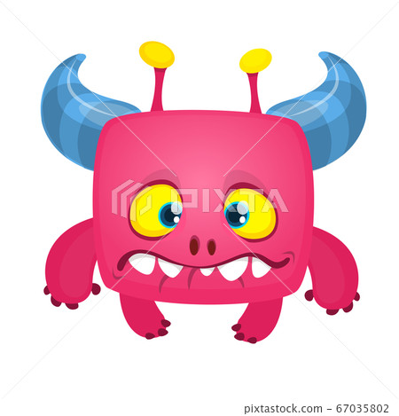 Funny cartoon monster. Vector Halloween illustration Funny cartoon monster. Vector Halloween illustration 67035802