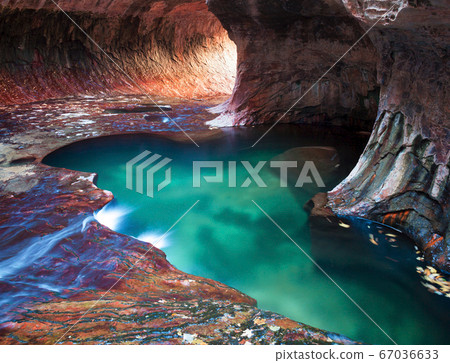 Outdoor Scene of Zion National Park in Utah 67036633