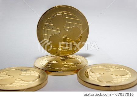 Crypto currencies riple on a white background 67037016