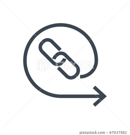 Backlinks Line Vector Glyph Icon 67037982