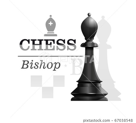 Black Bishop. Chess concept design. Vector icon Black Bishop. Chess concept design. Vector icon 67038548