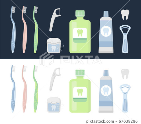 Dental tool, tooth, brush, floss, mouthwash, paste 67039286