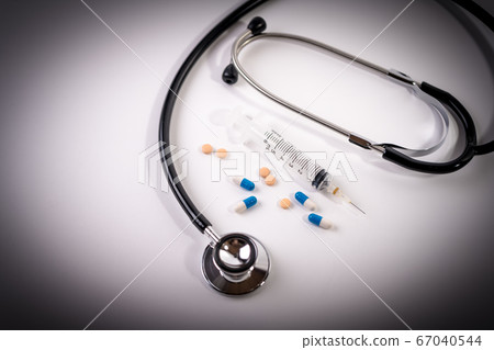 [Poor image of syringe and vaccine development] 67040544