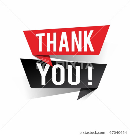 Modern design thank you text on speech bubbles, Modern design thank you text on speech bubbles, 67040634