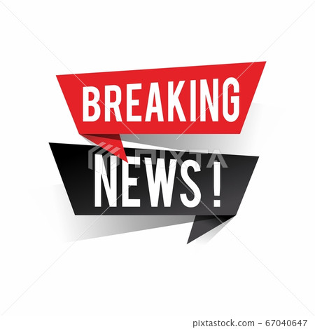 Modern design breaking news text on speech bubbles Modern design breaking news text on speech bubbles 67040647