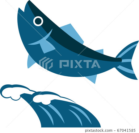 Jumping fish and waves (Japanese style) Jumping fish and waves (Japanese style) 67041585