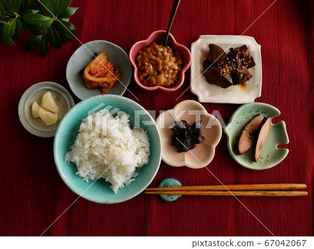 Japanese delicious breakfast 67042067