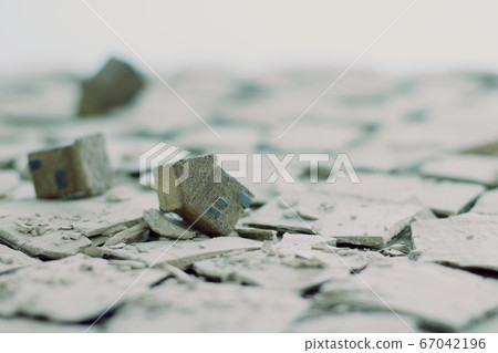 Disaster and collapse of houses 67042196