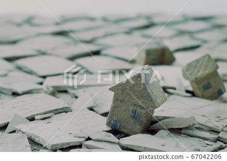 Disaster and collapse of houses 67042206