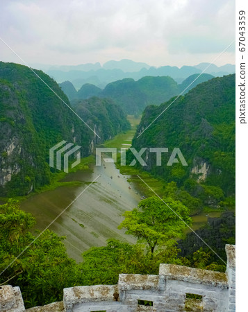 View on Tam Coc river from the top of Hang Mua View on Tam Coc river from the top of Hang Mua 67043359