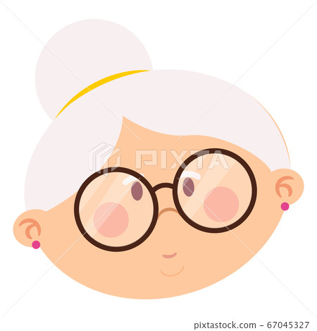Isolated old woman Isolated old woman 67045327
