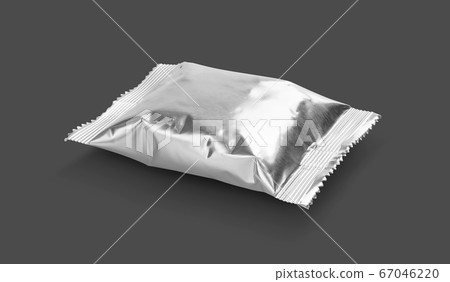 blank packaging aluminum foil snack pouch for product design mock-up 67046220