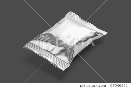 blank packaging aluminum foil snack pouch for product design mock-up 67046221