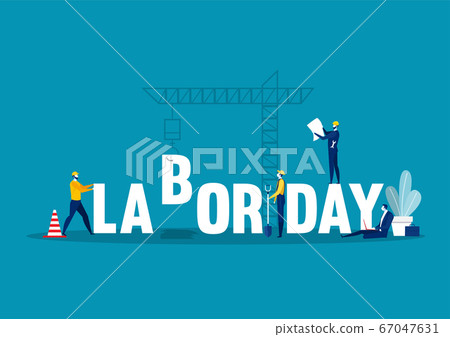 Labor day employment occupation national celebration, city construction background illustration 67047631