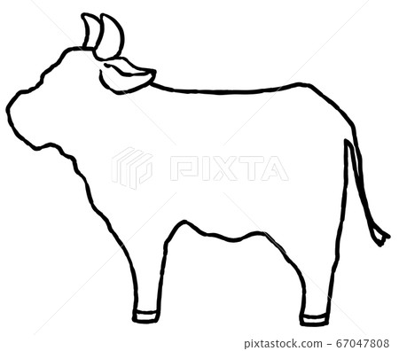 Cow line drawing (black) Cow line drawing (black) 67047808