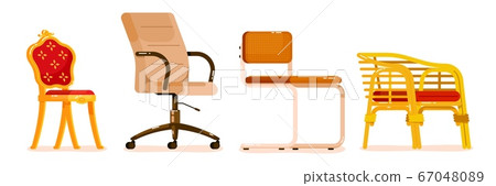 Different chair collection isolated set on white Different chair collection isolated set on white 67048089